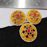 Round Shape Small Meenakari Kundan Broach 6 Piece