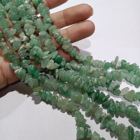 Mix Green Fancy Uncut Stone Beads 1 String