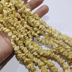 Flax Yellow Fancy Uncut Stone Beads 1 String