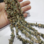 Mix Shaded Green Fancy Uncut Stone Beads 1 String