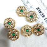 6pcs high quality Polki Kundan Broach