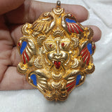 High Quality Greu Kundan Pendent  1 Pcs