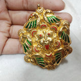 High Quality Greu Kundan Pendent  1 Pcs