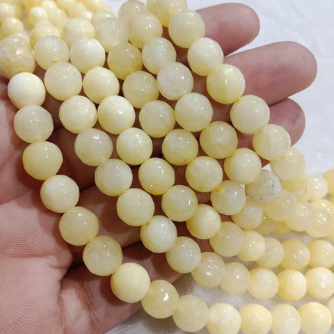 8mm Agate Bead Lemon Sheded  45pcs