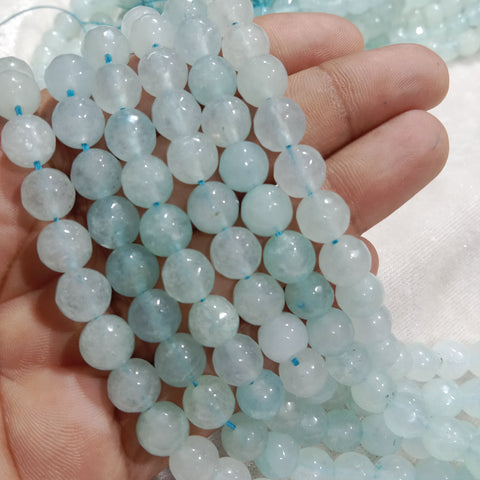 8mm Agate Beads Light Sky 45pcs