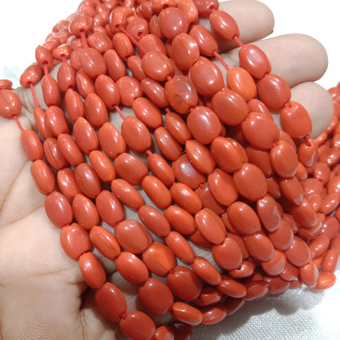 6mm Oval Glass Beads