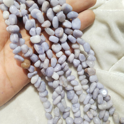 Uncut Tumble Stone Beads Light Purple colour 1 String
