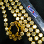 High Quality Brushed Brass Gold Beads 22 Pcs Approx