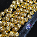 High Quality Brushed Brass Gold Beads 18  Pcs Approx