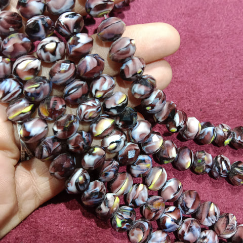 10mm Amethyst Texture Crystal Beads 30 Pcs