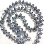 14mm Silver Texture Crystal Beads 30Pcs