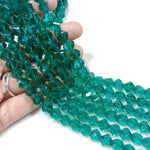 High Quality Green X Cut's Crystal Beads