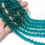 High Quality Sea Green X Cut's Crystal Beads