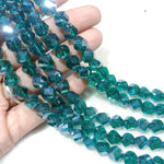 High Quality  Shiny Green X Cut's Crystal Beads