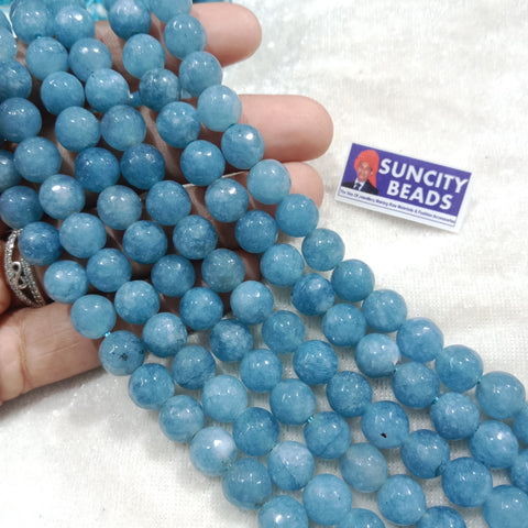 8mm Agate Beads Sky Blue colour 45pcs