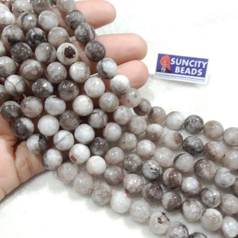 8mm Agate Beads Sheded Light Brown Colour 45pcs