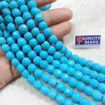 8mm Agate Beads Firozi Colour 45pcs