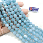 8mm Agate Beads Sheded Sea Blue Colour 45pcs