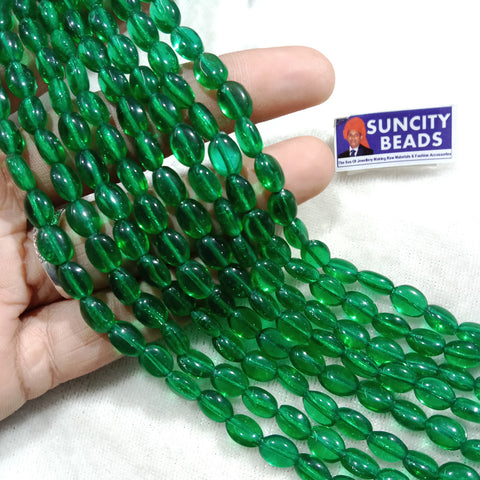 6mm Oval Glass Beads