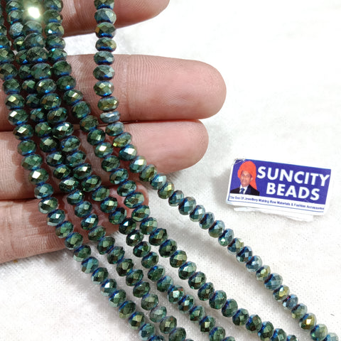 4mm High Quality Green Crystal Beads 950 Pcs Approx