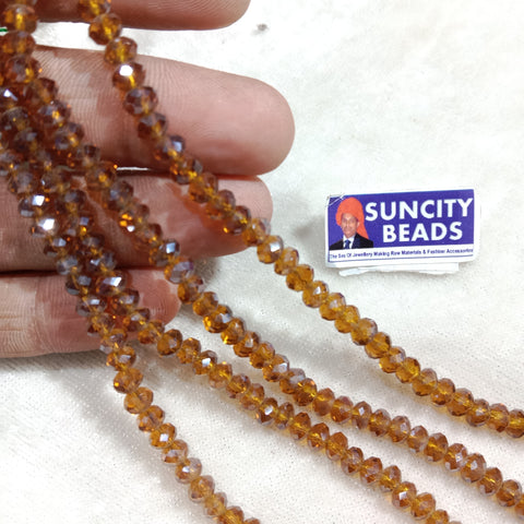4mm High Quality Golden Yellow Crystal Beads 950 Pcs Approx