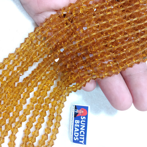 Transperent Golden Yellow 4mm Crystal Beads 1200 Beads