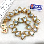 Meenakari High Quality Kundan Dabi  Triangle  Shape 22 Pcs