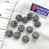 Pave Beads | 6mm  Stone Beads 6pcs