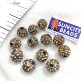 Pave Beads | 6mm  Stone Beads 6pcs