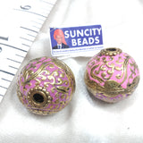 Round Oxidize Victorian Beads 2 Pcs