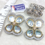 High Quality Kundan Brooch 2pcs