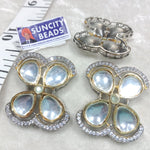 High Quality Kundan Brooch 2pcs