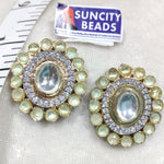 High Quality Polki Kundan Broach 2Pcs