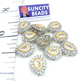 10 pcs High Quality AD Kundan broach