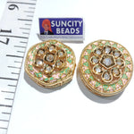 2 pcs High quality meenakari kundan connectors