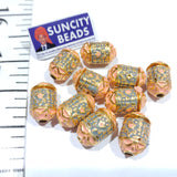 Meenakari Ball 12mm Cylinder 10pcs