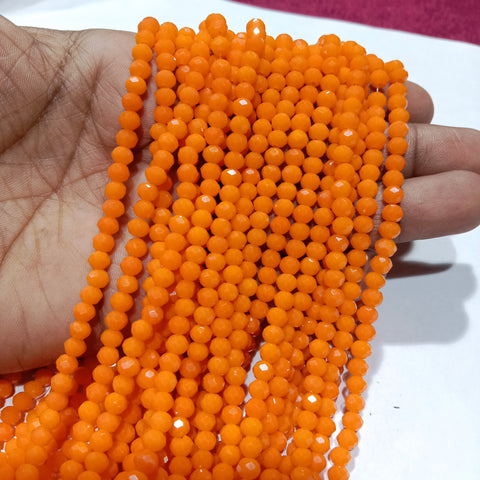Orenge 4mm Crystal Beads 1200 Beads