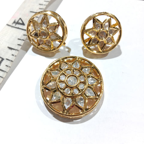 High quality kundan pendant set