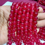 8mm Agate Beads Ruby 45 Pcs
