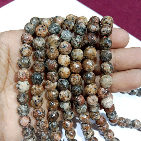 8mm Agate Beads Brown Shaded 45 Pcs