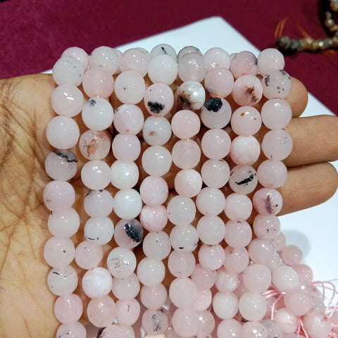 8mm Agate Beads Pink Shaded 45 Beads