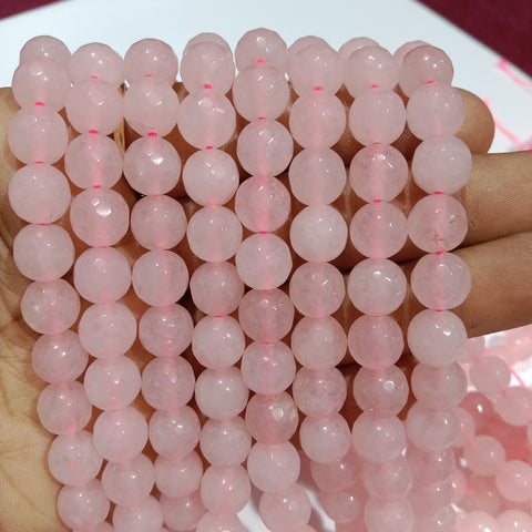 8mm Agate Beads Rose Cuts 45 Pcs