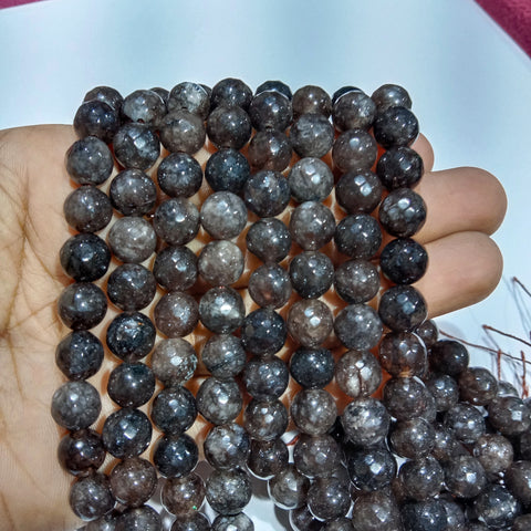 8mm Agate Beads Bark Brown Shaded 45 pcs