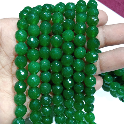 8mm Agate Beads Dark Green 45 pcs