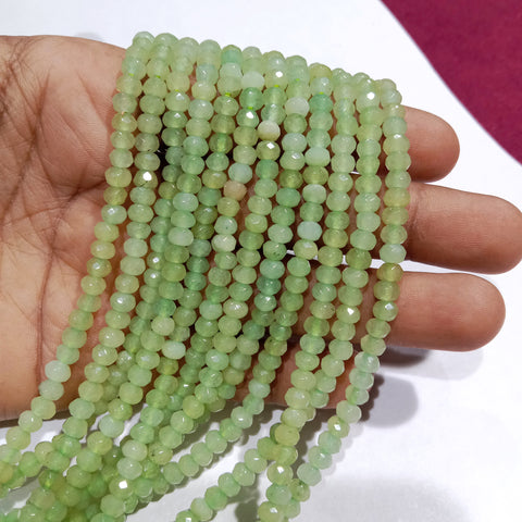 4mm Tier Agate Beads Parrot Green 100 Pcs