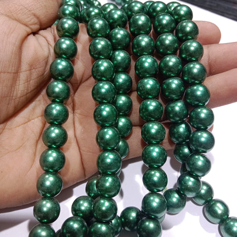 High Quality Green Metallic Pearl Beads