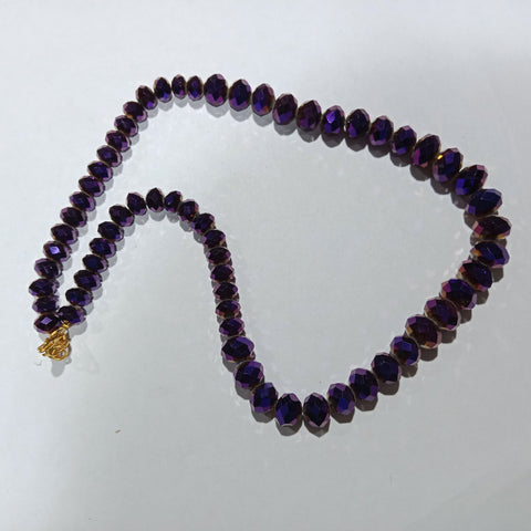 High Quality Gradation Purple Crystal Beads Mala
