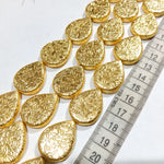 High Quality Brushed Brass Gold Beads 10 Pcs