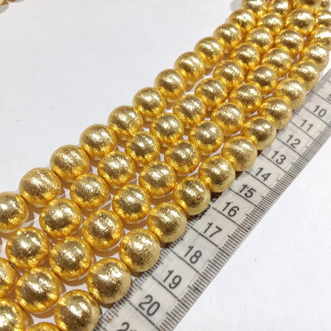 12mm Brass Gold Beads