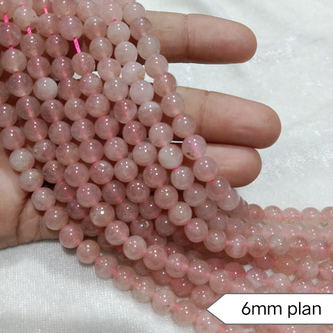 Sheded Pink Round Plan 6mm Agate Beads 60 Beads